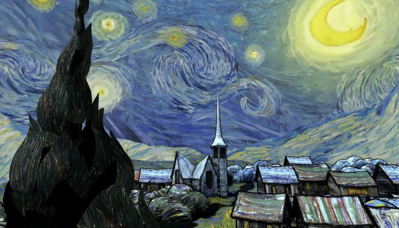The Starry Night reimagined as a virtual reality environment